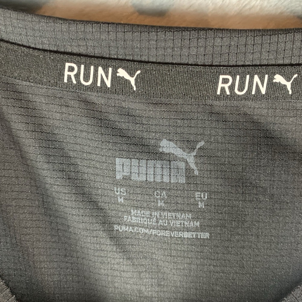 Puma Womens T Shirt M Performance Run Logo Short Sleeve‎ Tee Gym Crew Neck NWT - Picture 5 of 9